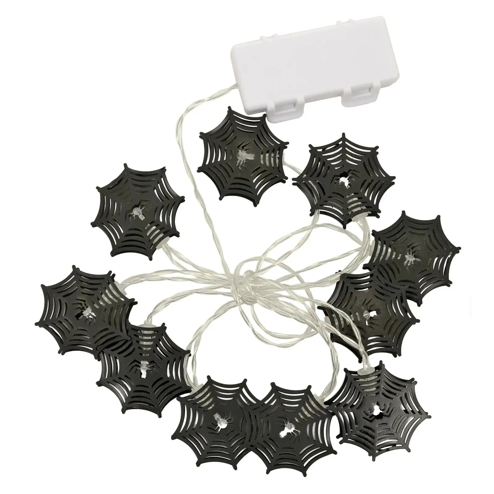 10 Spiders Web String Lights LED Halloween Party Decorations