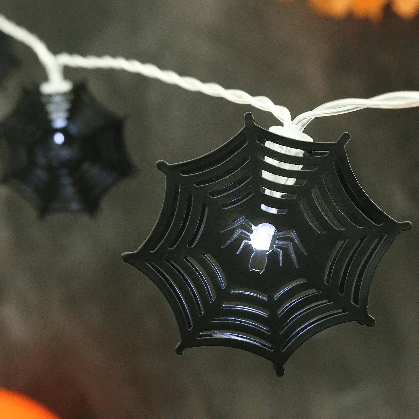 10 Spiders Web String Lights LED Halloween Party Decorations