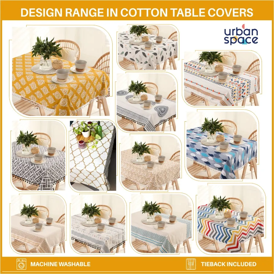 100% Cotton Table cloth/ table cover / table runner for 4 or 6 seater Dining / Centre Table - Ropeknot Grey