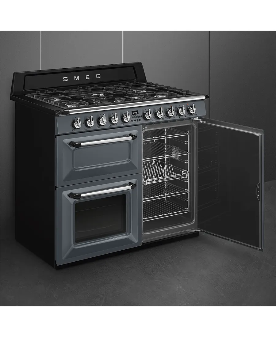 100cm Victoria Traditional Dual Fuel Range Cooker | Slate Grey