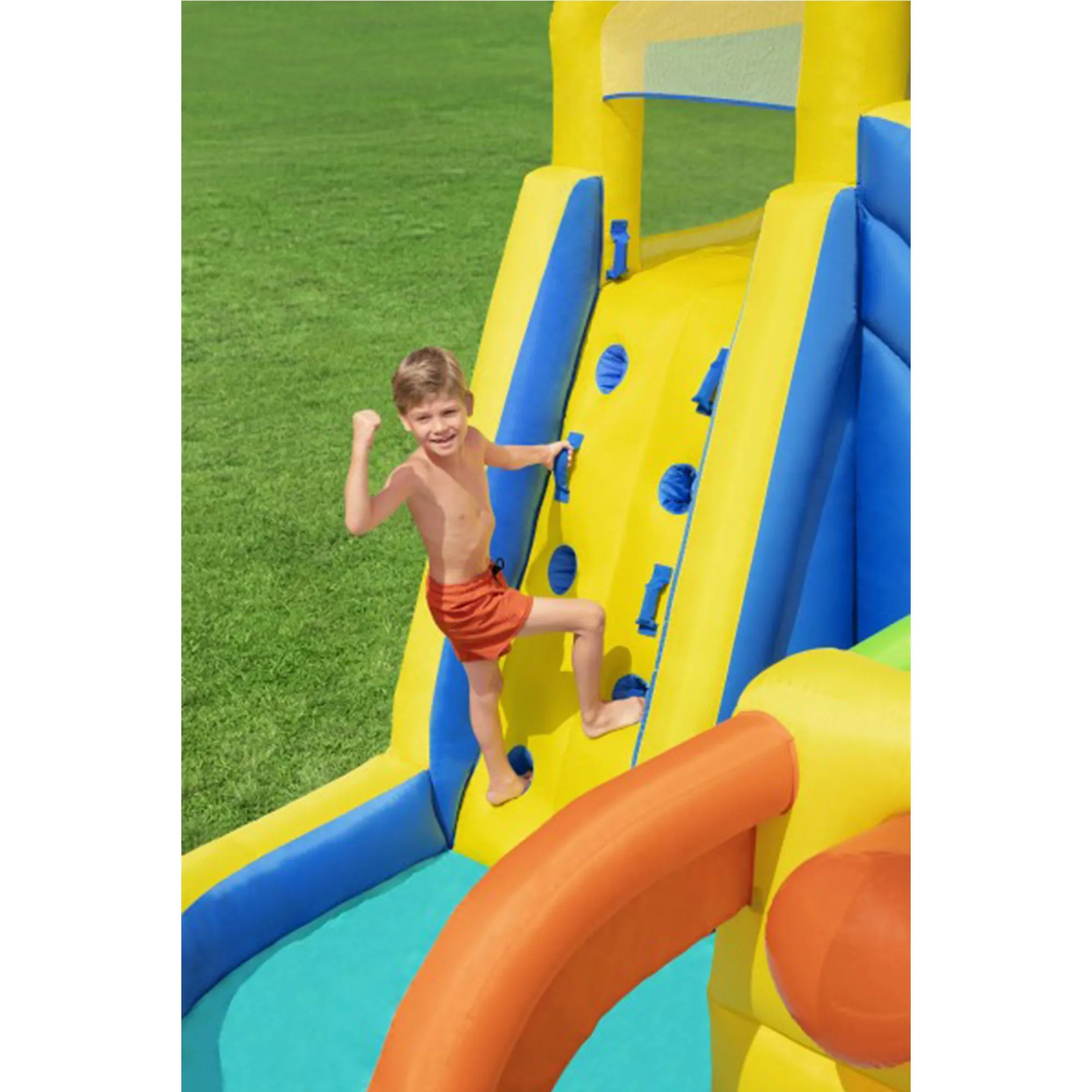 19 Foot Tall AquaRace Kids Inflatable Water Park w/ Dual Slides (Used)