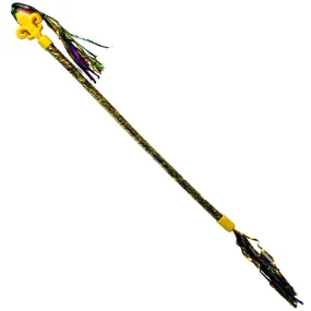 19.5" Fleur De Lis Purple, Green and Gold Baton (Pack of 6)