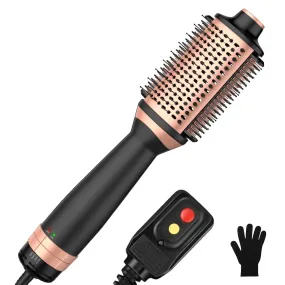 2 in 1 Blow Dryer Brush Hair Straightener Brush