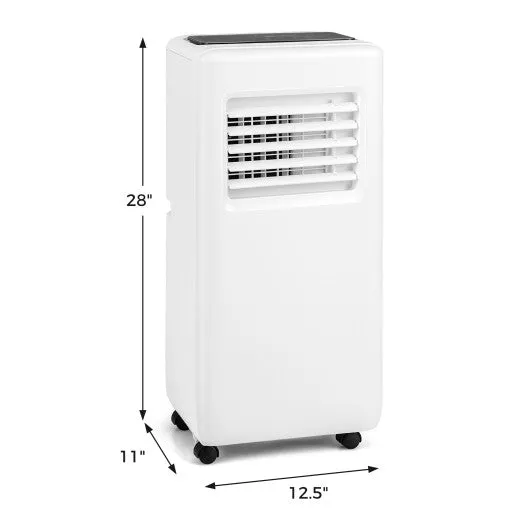 3-in-1 8000 BTU Portable Air Conditioner with Remote Control-White