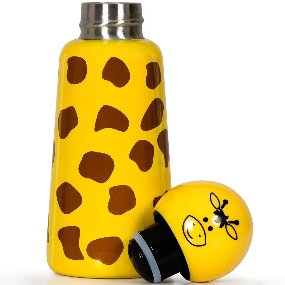 300ml Thermal Flask Giraffe Yellow Brown Stainless Steel