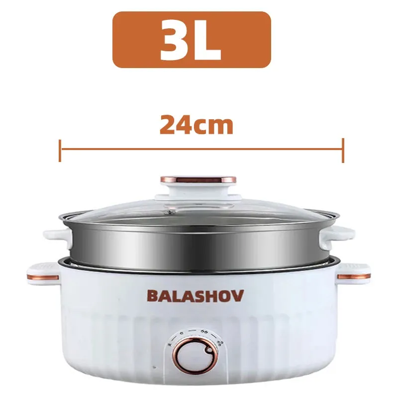 3L 110V Portable Electric Rice Cooker Multifunctional Pan Non-stick Cookware for Kitchen and Home Appliance US Plug