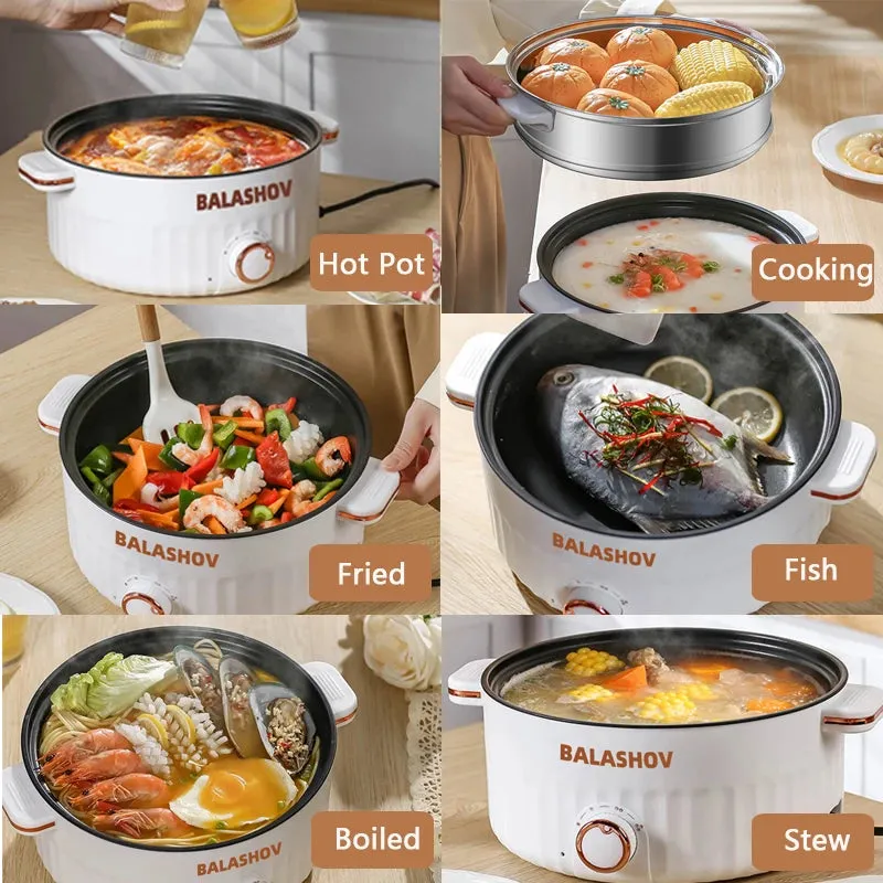 3L 110V Portable Electric Rice Cooker Multifunctional Pan Non-stick Cookware for Kitchen and Home Appliance US Plug