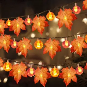 3M 20 LEDs Pumpkin String Lights