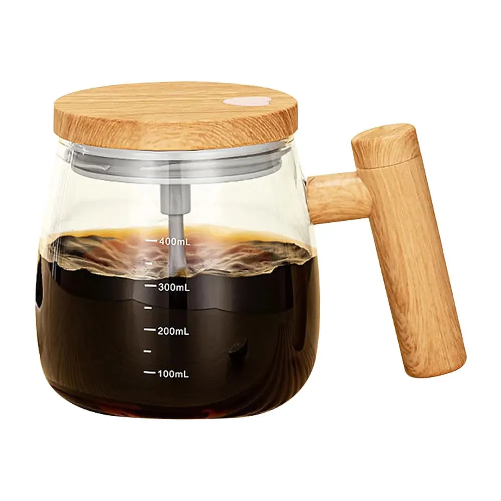 400ML Self Stir Glass Coffee Mug