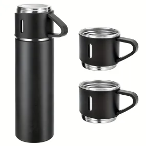 500ml Stainless Steel Vacuum Flask Set for HotCold Drinks