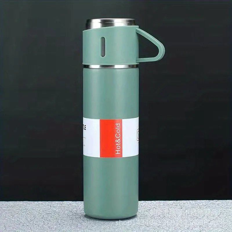 500ml Stainless Steel Vacuum Flask Set for HotCold Drinks