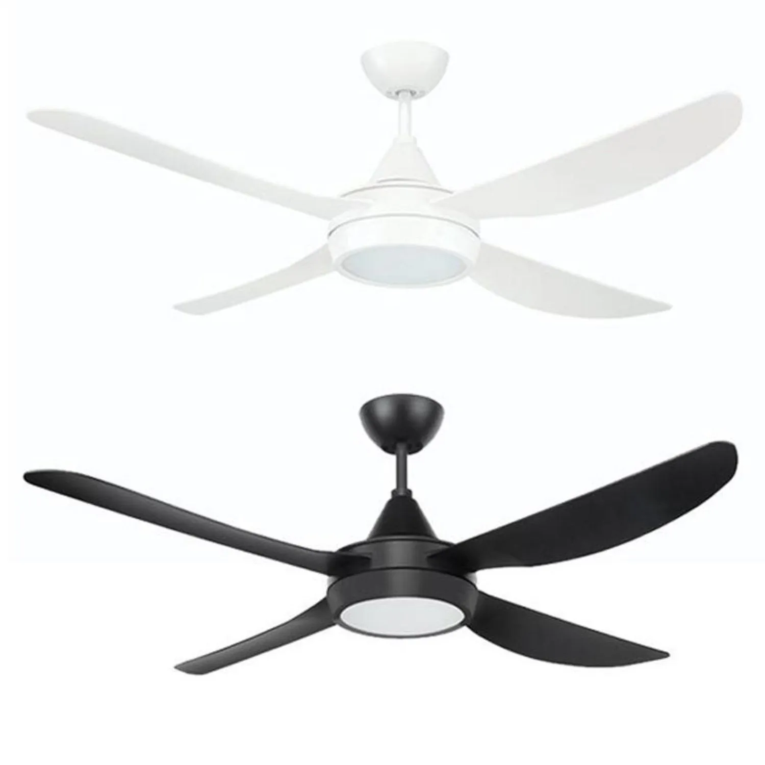 52" (1300mm) AC Ceiling Fan with Ezy-Fit Blades in White or Black