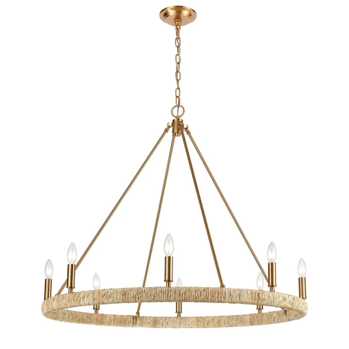 ABACA 36'' WIDE 8-LIGHT CHANDELIER