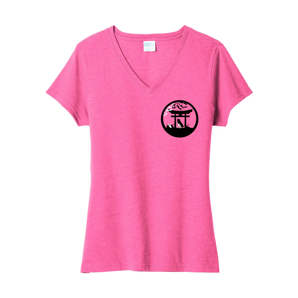 Akita Gate Right Corner V-Neck Ladies