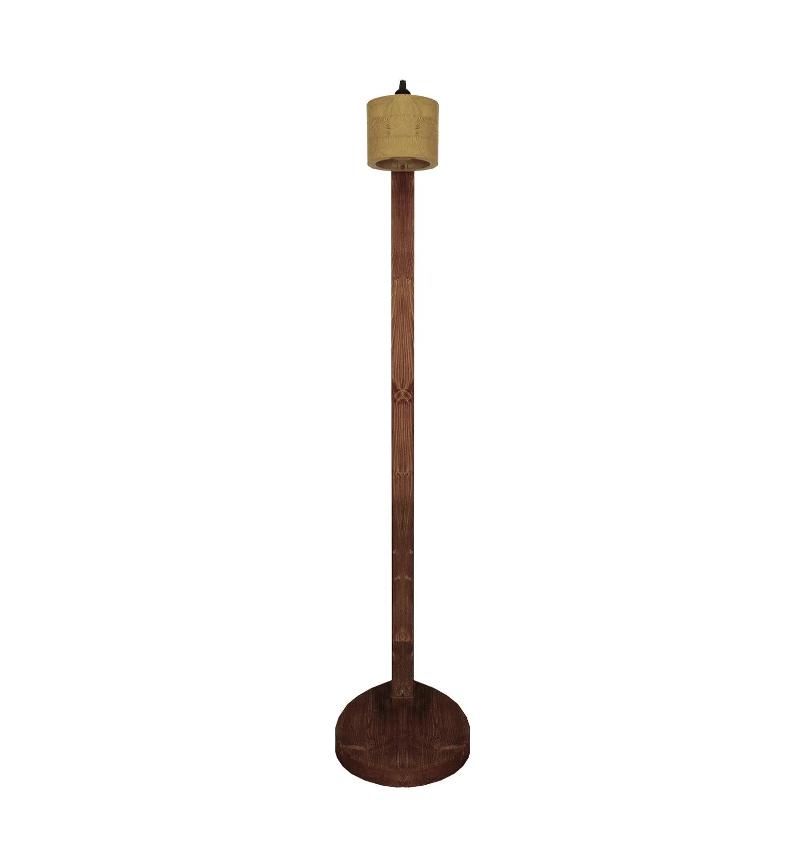 Alice Wooden Floor Lamp with Brown Base