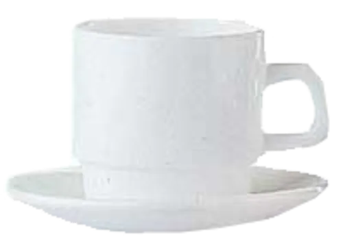 Arcoroc 25269 Cup, 7.5 oz, Stackable Design