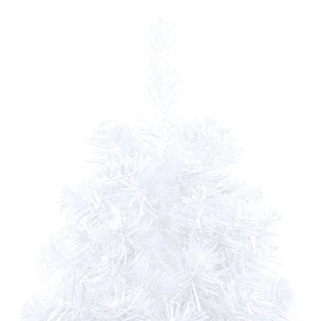 Artificial Half Christmas Tree with LEDs&Ball Set White 180 cm