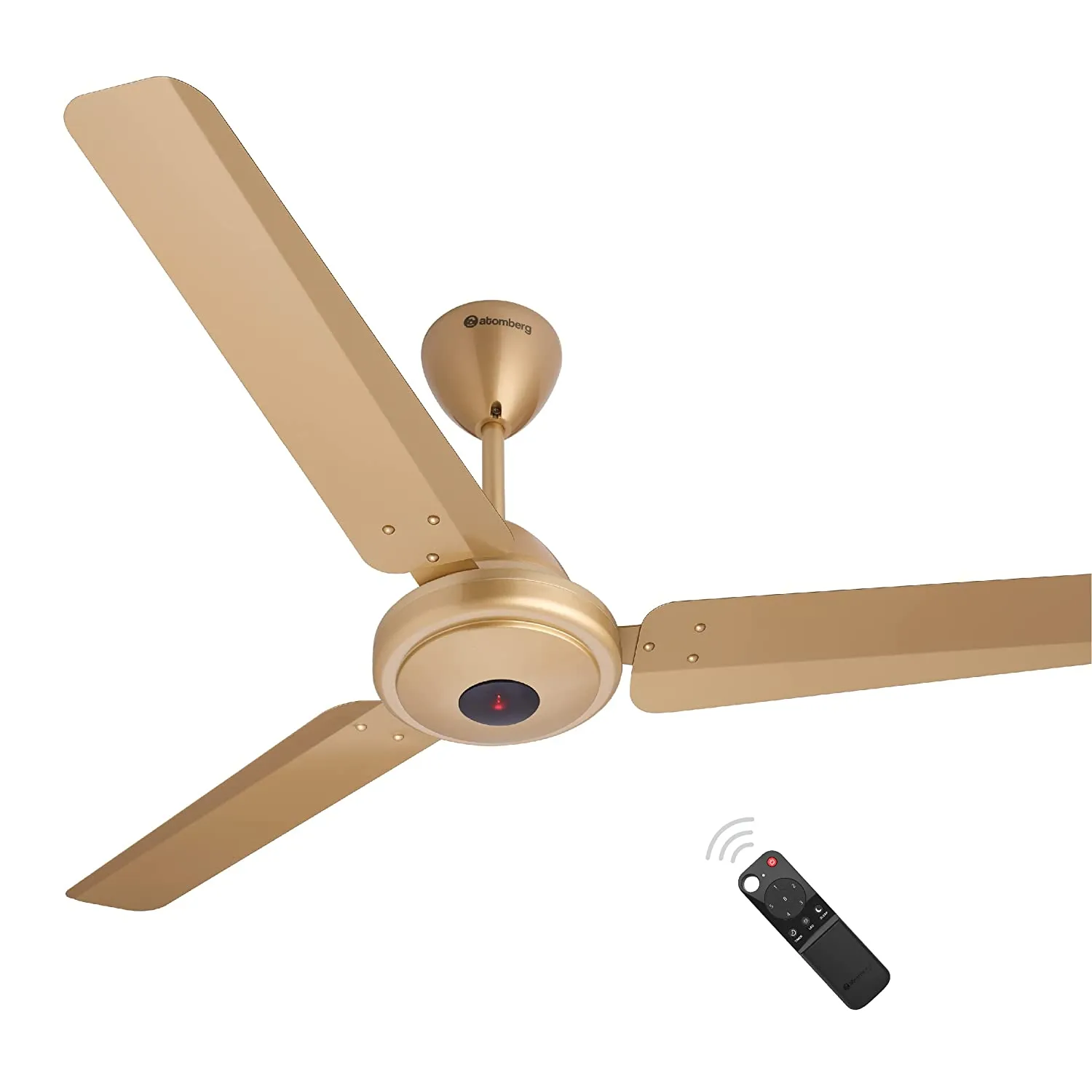 Atomberg Efficio  1200 mm BLDC Motor with Remote 3 Blade Ceiling Fan Metallic Gold