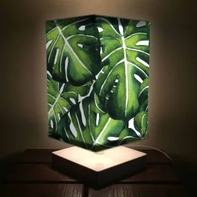 Bedroom Table Lamp Mini Light for Bedside-Green Leaf