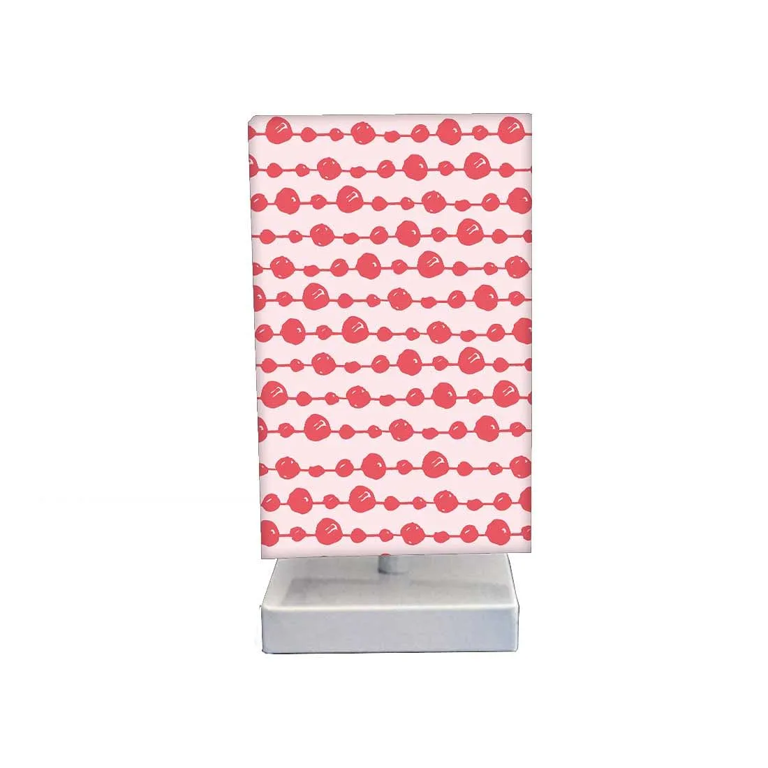 Bedside Table Lamps For Bedroom-Pink White Dots