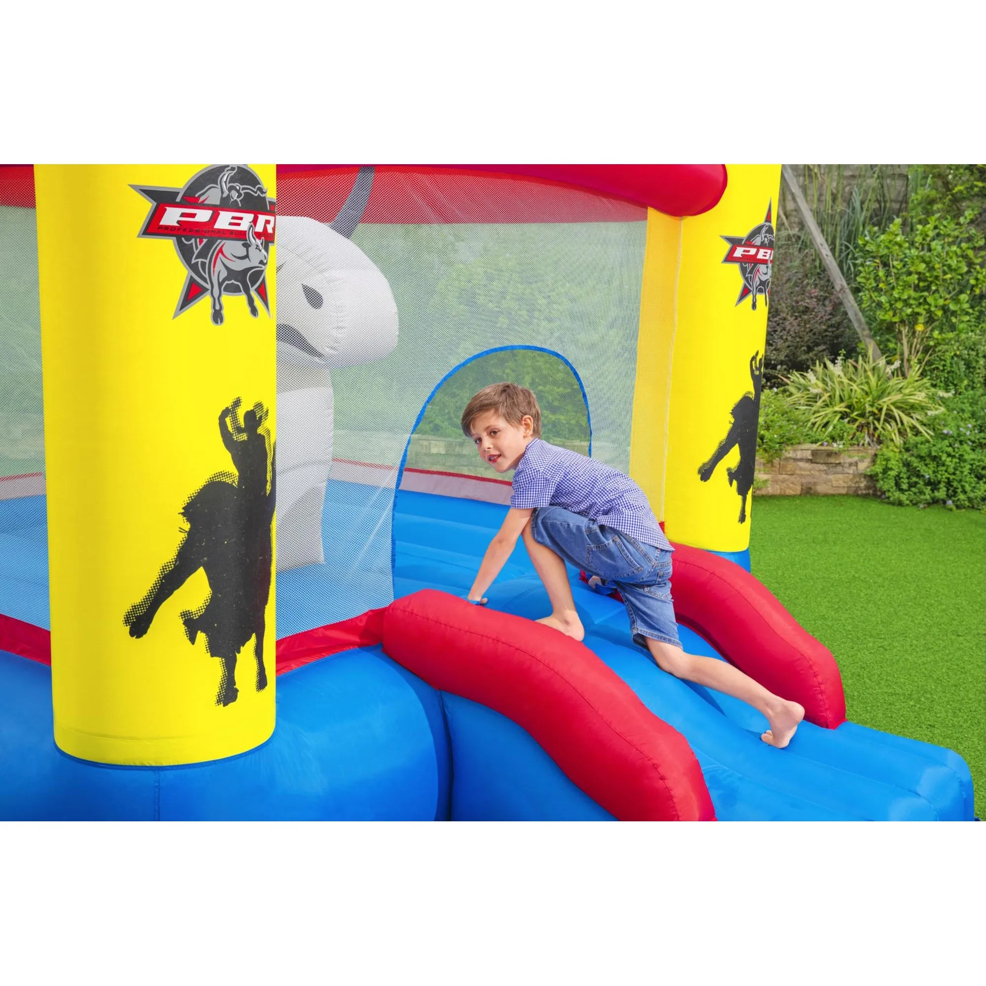 Bestway Brave the Bull Indoor Outdoor Inflatable Bouncer House and Slide (Used)