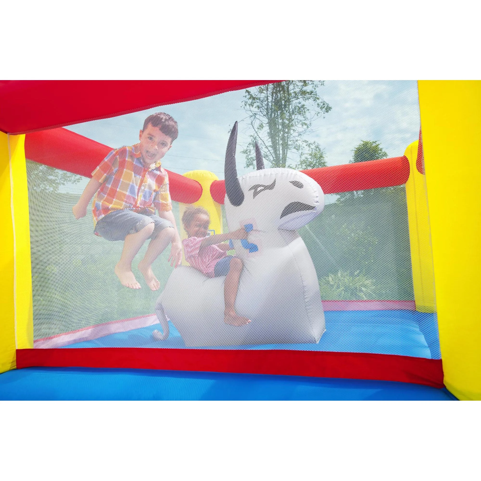 Bestway Brave the Bull Indoor Outdoor Inflatable Bouncer House and Slide (Used)