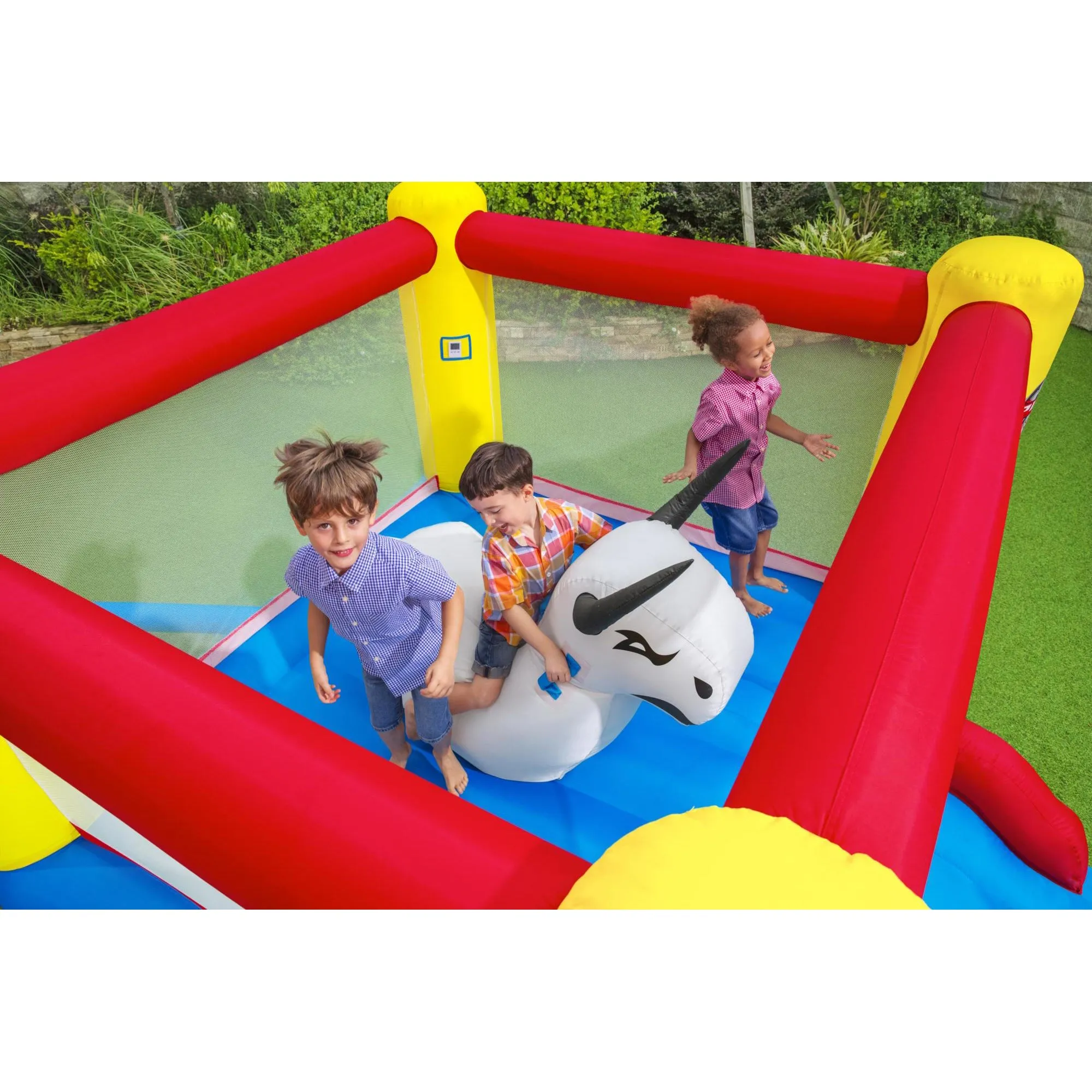 Bestway Brave the Bull Indoor Outdoor Inflatable Bouncer House and Slide (Used)