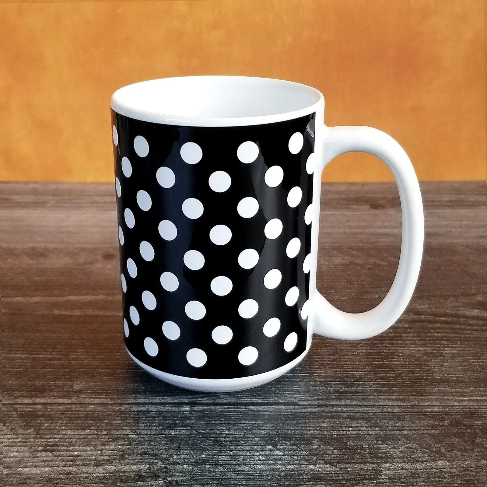 Black Polka Dot Mug