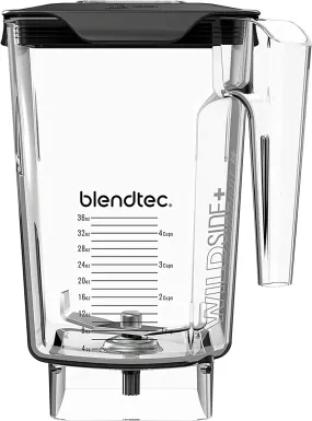 Blendtec WildSide  Jar 90oz volume, 36oz WetDry Five Sided Professional-Grade Blender Jar and Vented Latching Lid Clear