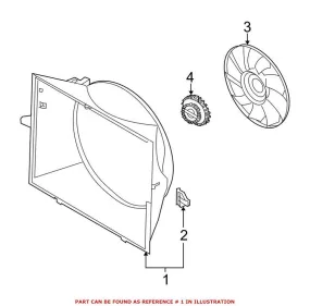 BMW Engine Cooling Fan Shroud 17117507978