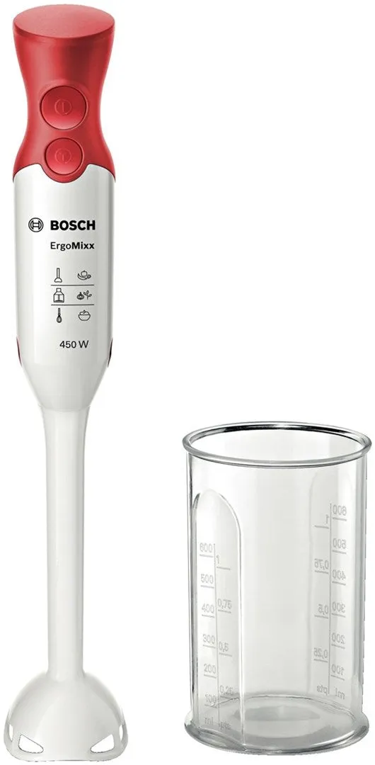 Bosch Msm64010 Blender Immersion Blender 450 W Red, White