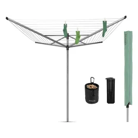 Brabantia 30m Essential Rotary Clothes Dryer with Ground Tube and Peg Bag