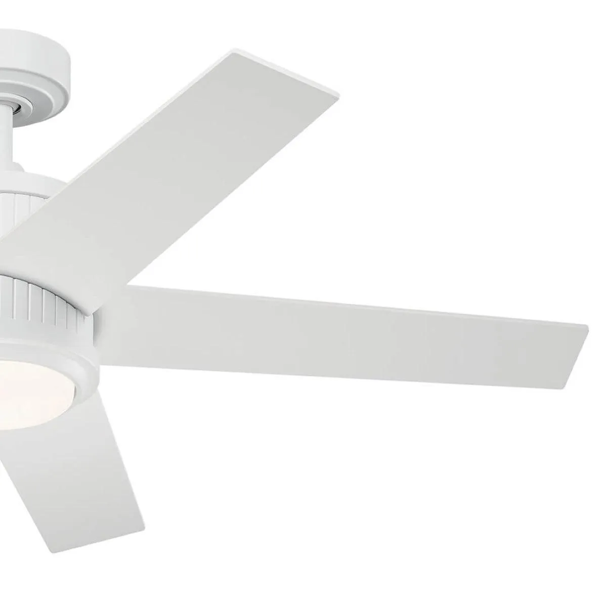 Brahm 48 Inch Matte White LED Indoor Ceiling Fan with Remote