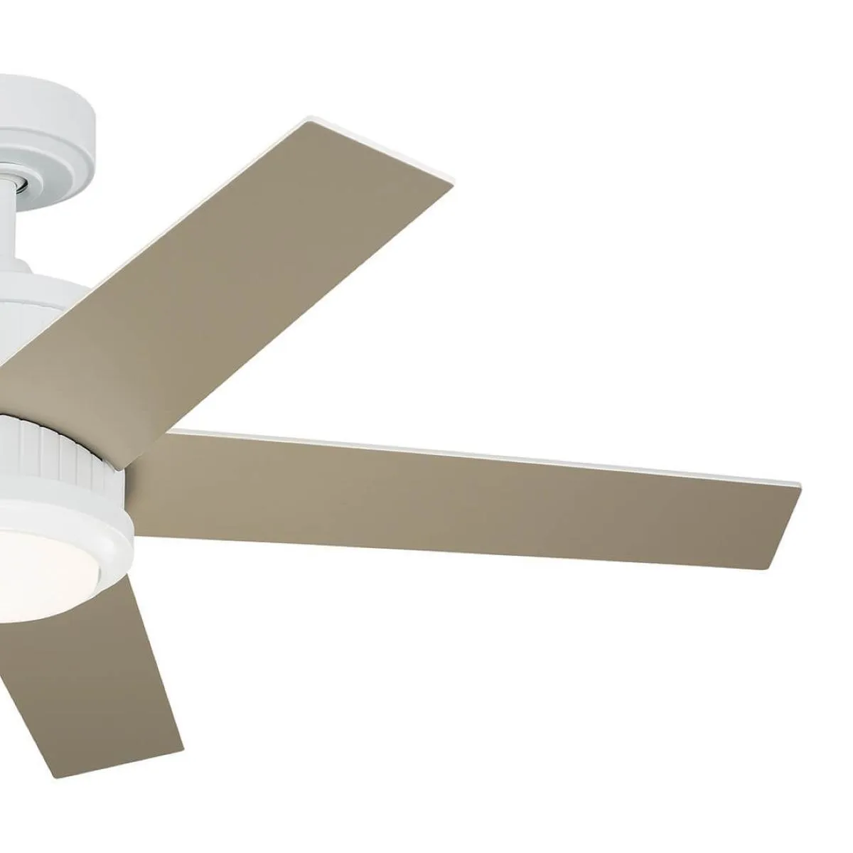 Brahm 48 Inch Matte White LED Indoor Ceiling Fan with Remote