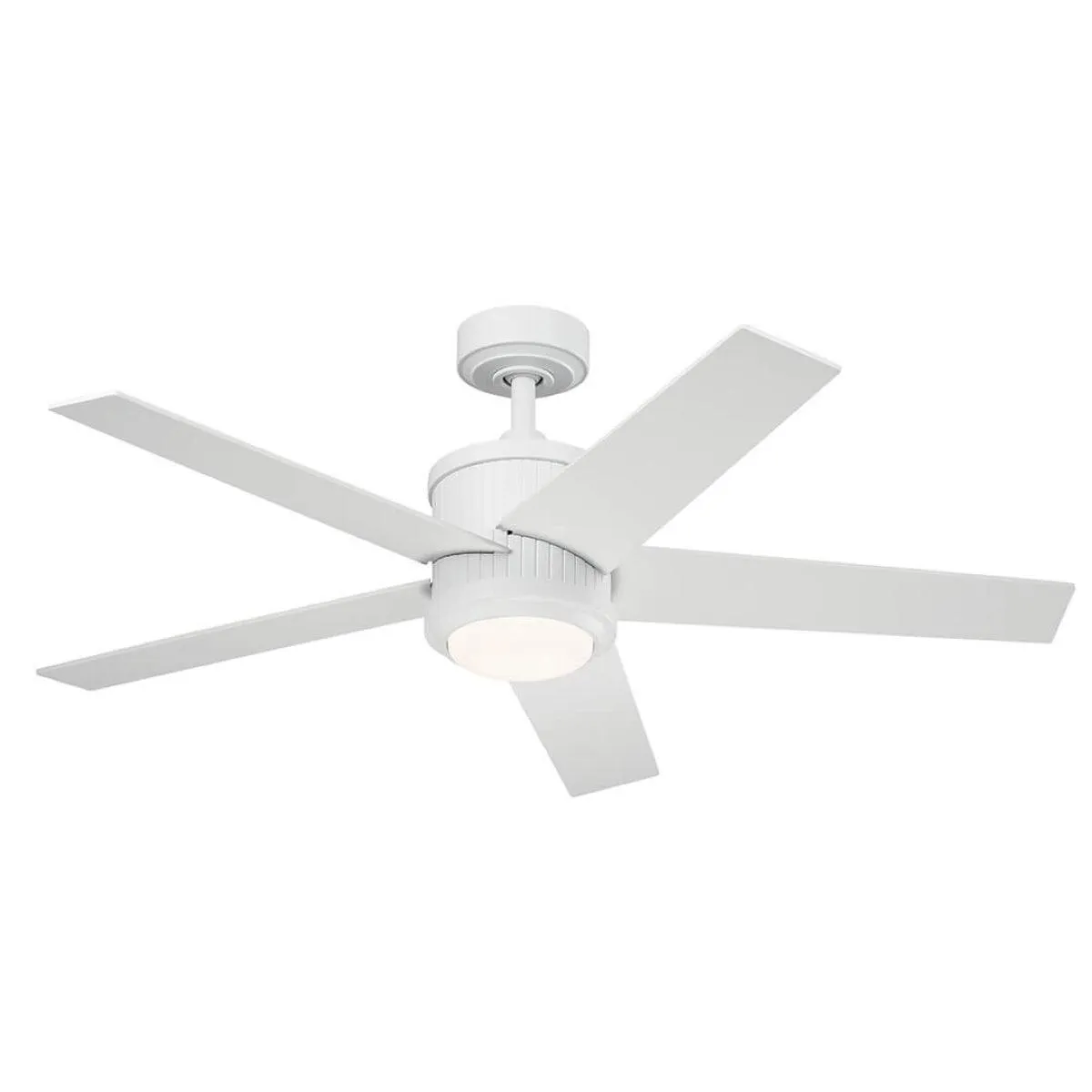 Brahm 48 Inch Matte White LED Indoor Ceiling Fan with Remote