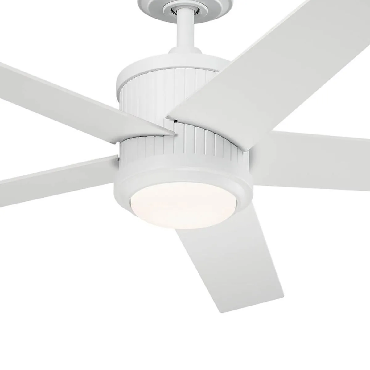 Brahm 48 Inch Matte White LED Indoor Ceiling Fan with Remote