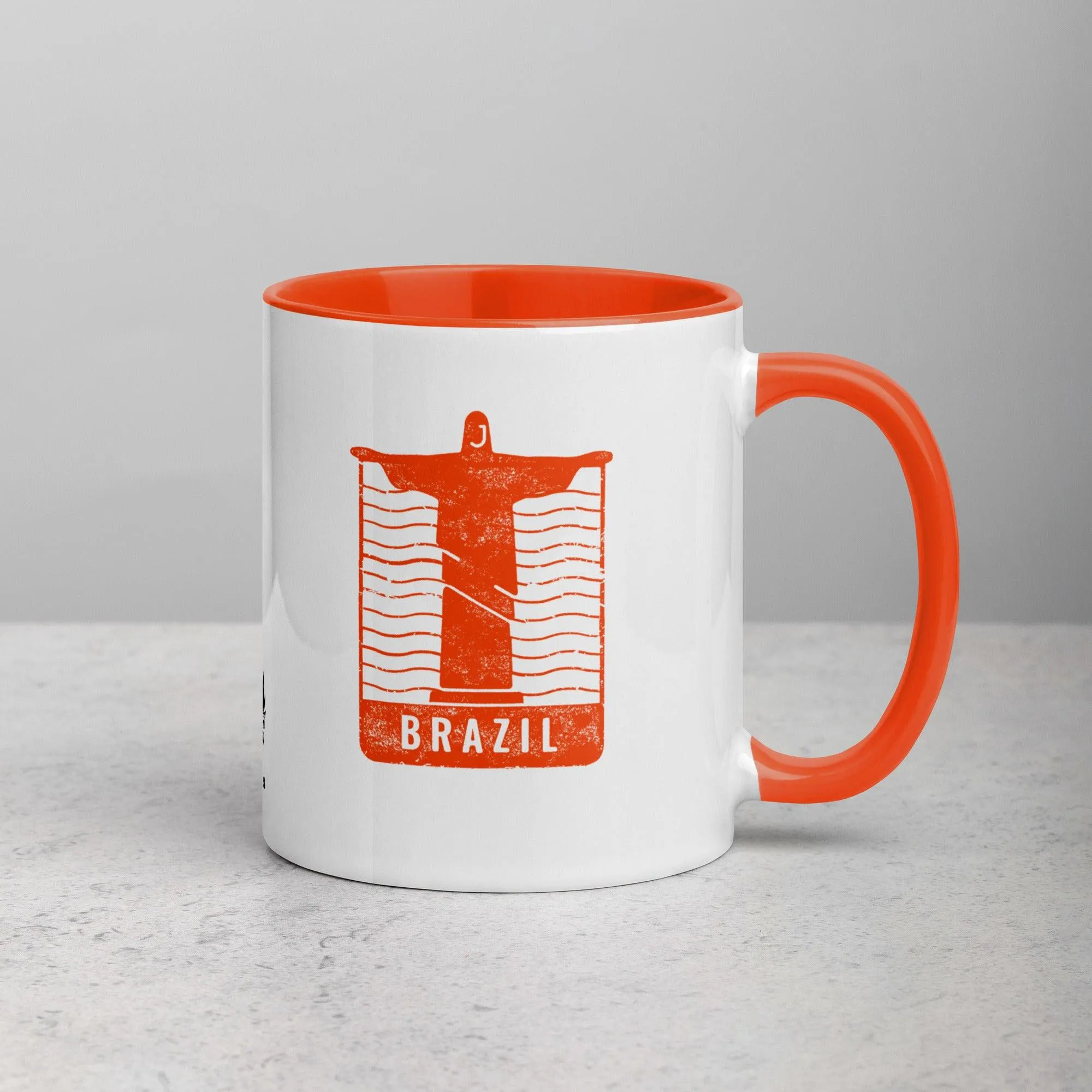 Brazil Mug with Color Inside - Orange