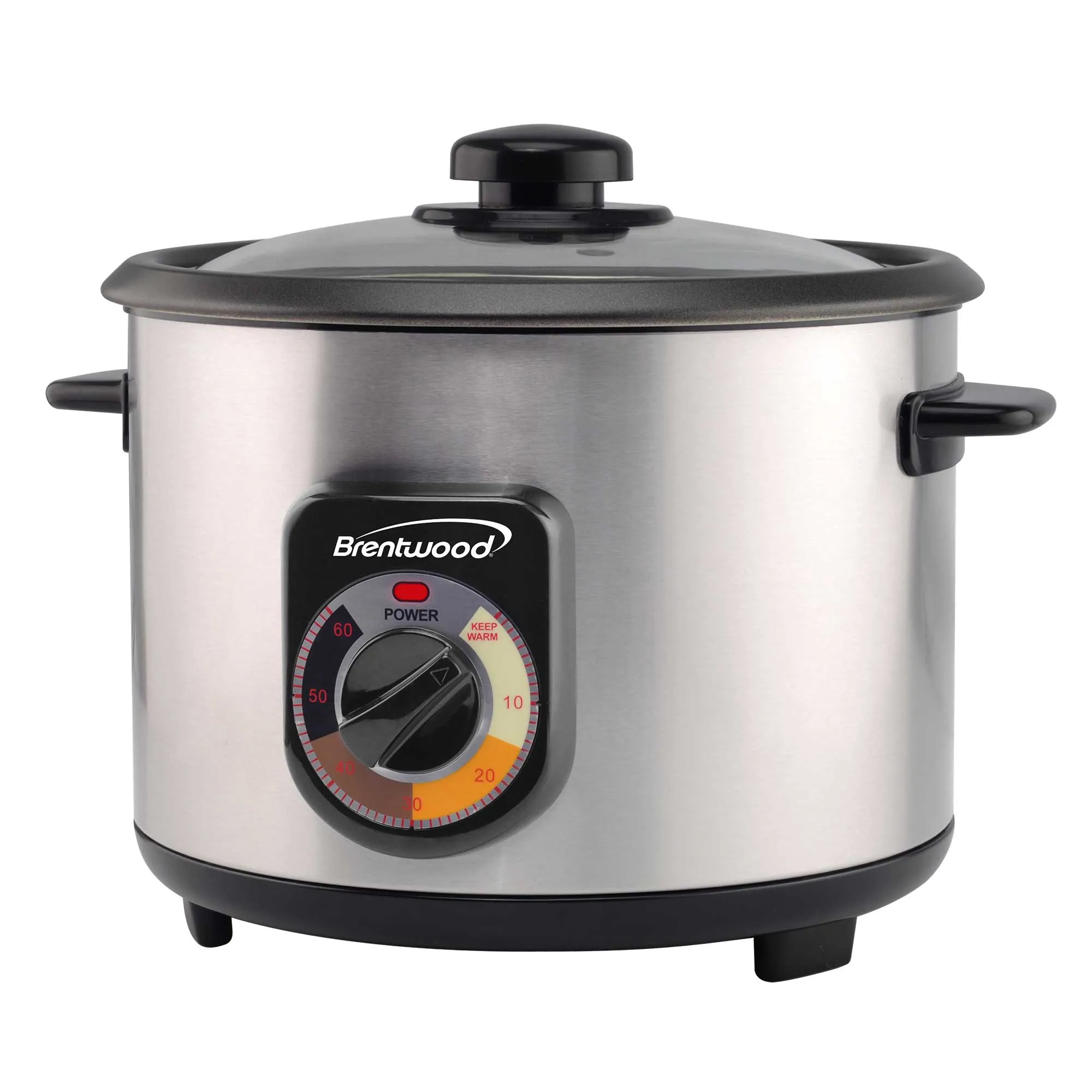 Brentwood TS-1210S 5-Cup Uncooked/10-Cup Cooked Crunchy Persian Rice Cooker, Stainless Steel