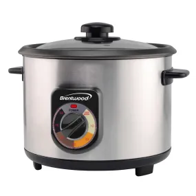 Brentwood TS-1210S 5-Cup Uncooked/10-Cup Cooked Crunchy Persian Rice Cooker, Stainless Steel