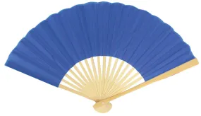 BULK PACK (50) 9" Dark Blue Silk Hand Fans for Weddings