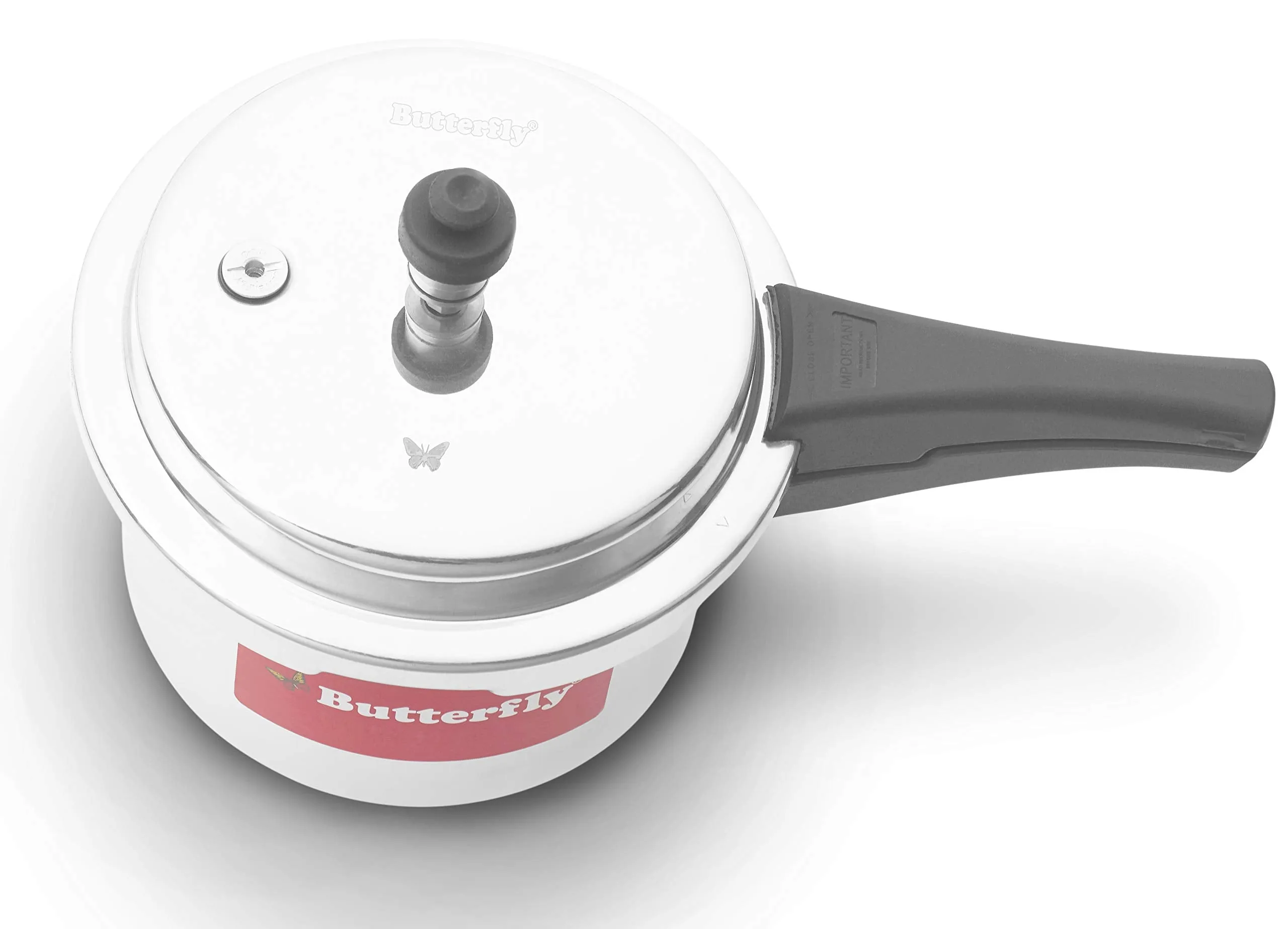 Butterfly Cordial Induction Base Aluminium Pressure Cooker with Outer Lid, 3 Litres, Silver