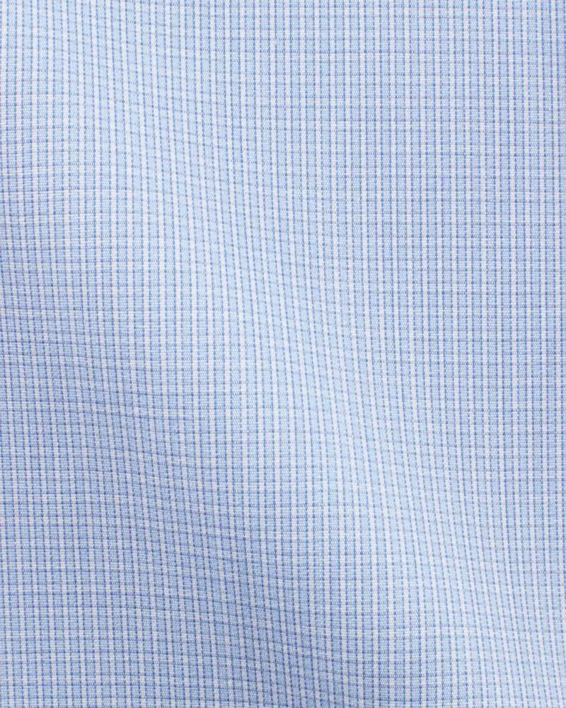 Canclini Skin Blue Mini Check Shirt 4162.w7131.0001.fan