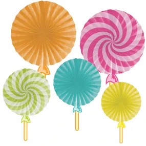 Candy Shop Party Paper Fans (5)