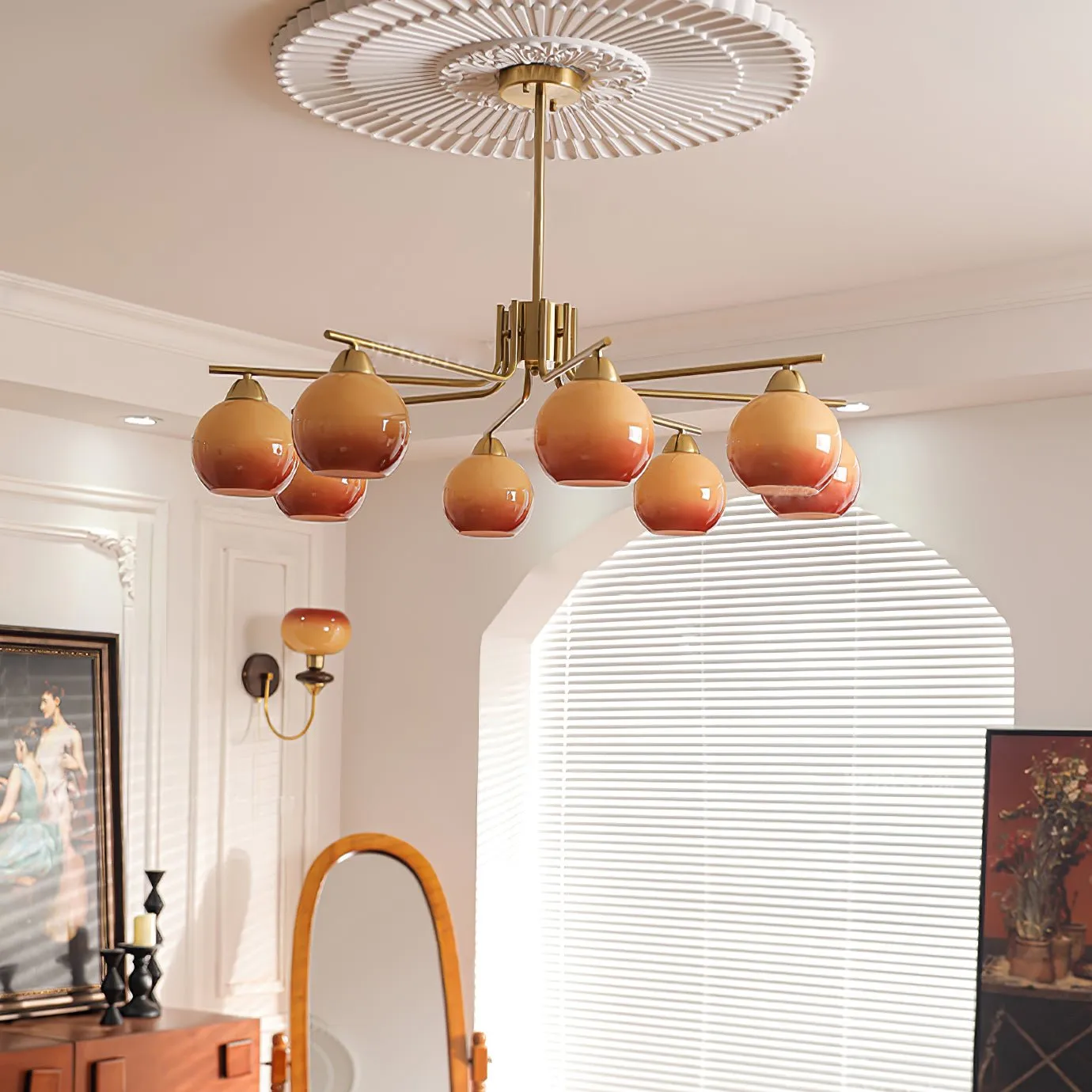 Caramel Sphere Chandelier