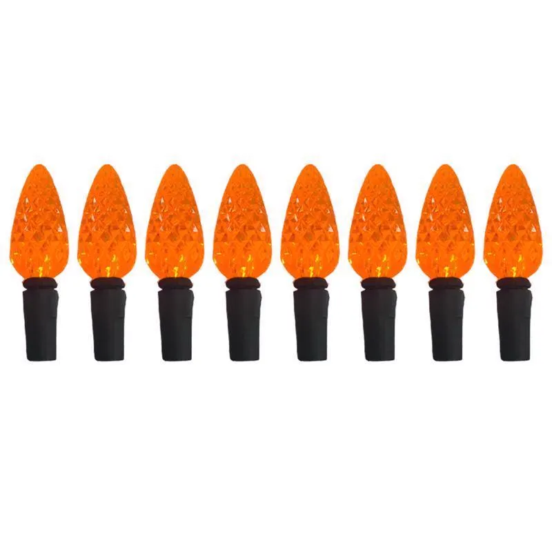 Celebrations Orange 100 ct 2 in. LED C6 Halloween String Lights