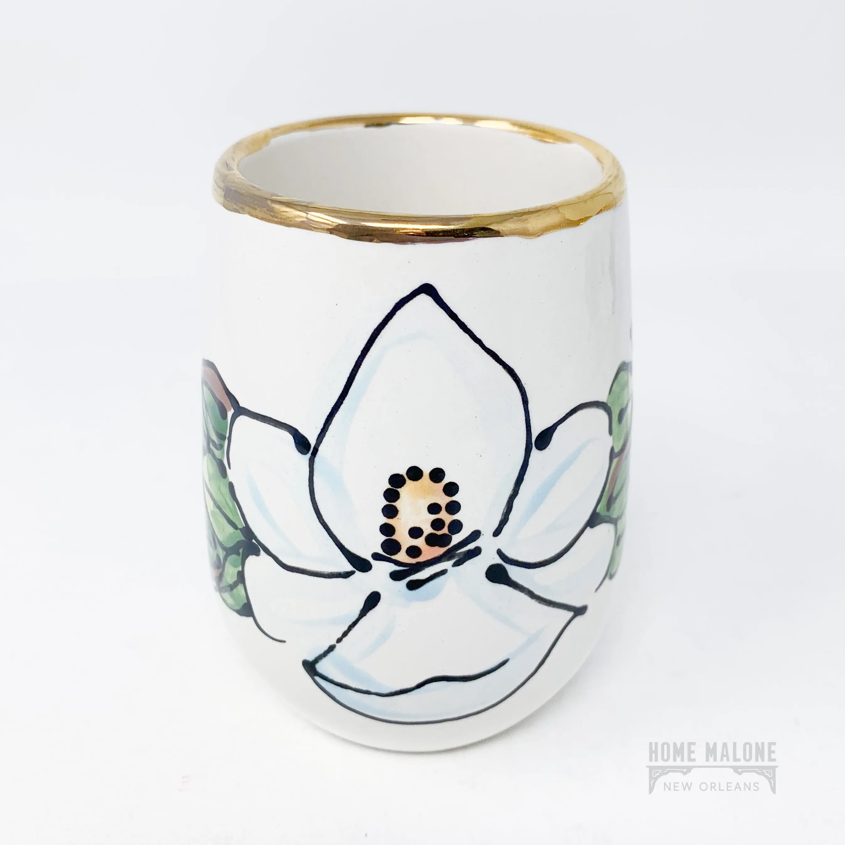 Ceramic Wine Glass: Magnolia