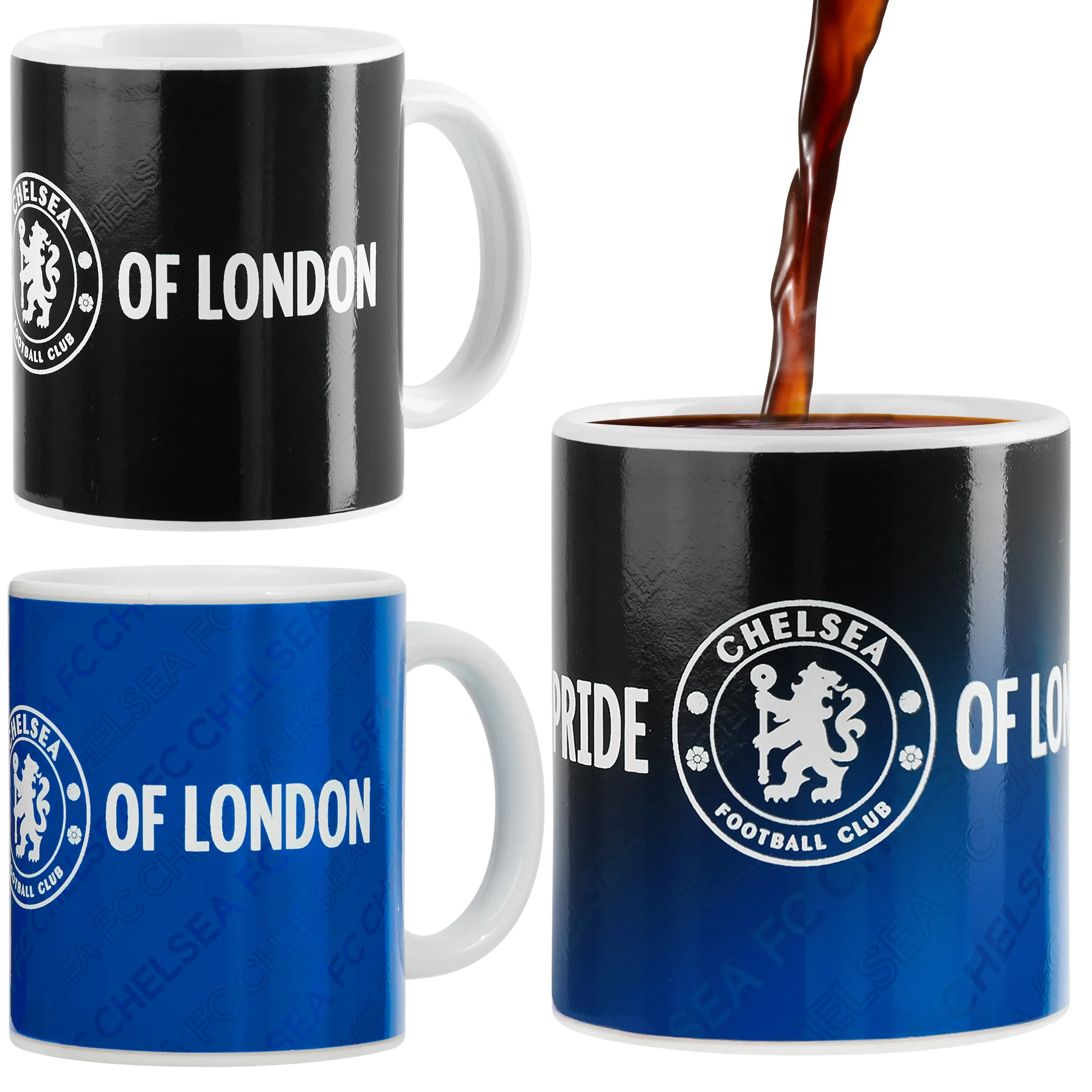 Chelsea F.C. Coffee Mug, 320ml Ceramic Heat Colour Changing Mug Supporters' Gear