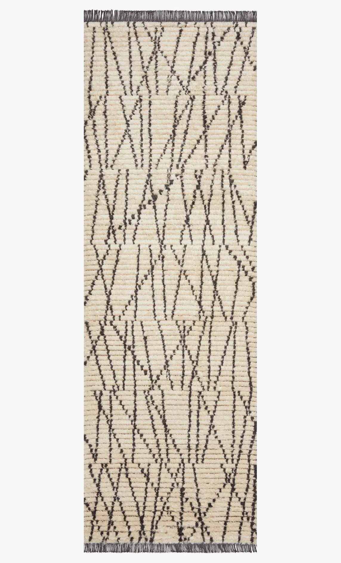 Chris Loves Julia x Loloi - Alice Collection - Contemporary Power Loomed Rug in Cream & Charcoal (ALI-01)