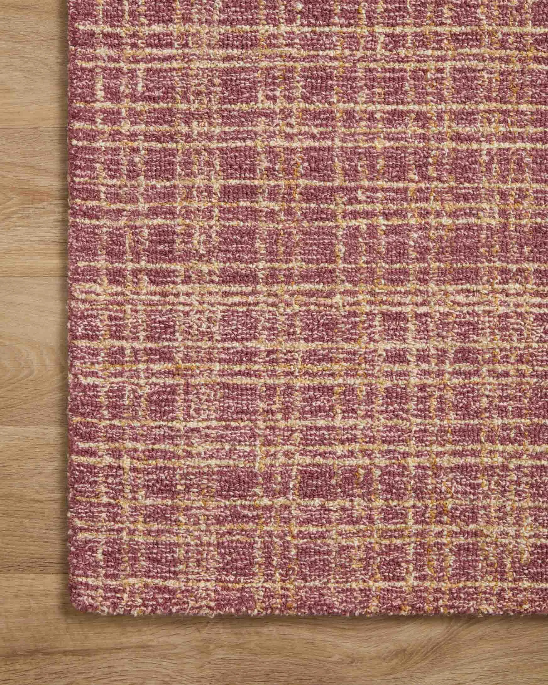 Chris Loves Julia x Loloi Polly Collection - Contemporary Hand Tufted Rug in Berry & Natural (POL-03)