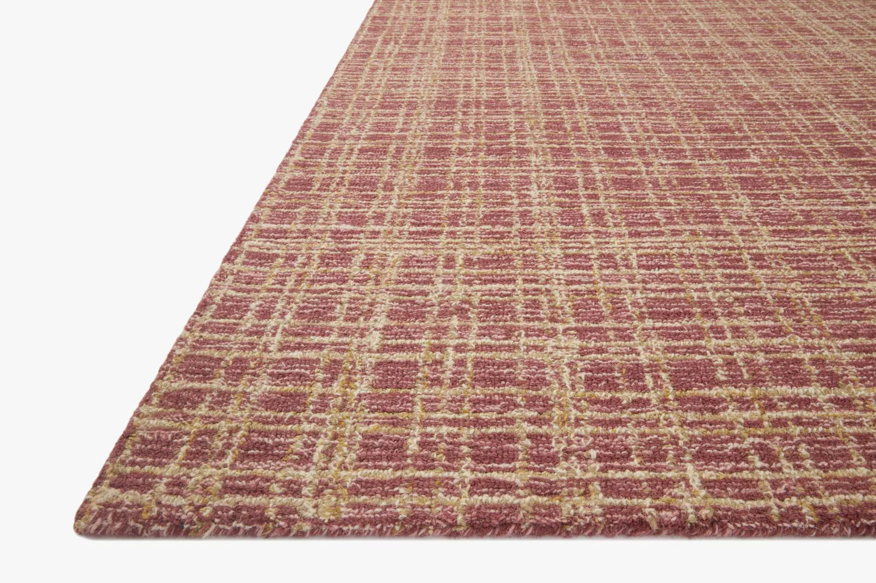 Chris Loves Julia x Loloi Polly Collection - Contemporary Hand Tufted Rug in Berry & Natural (POL-03)